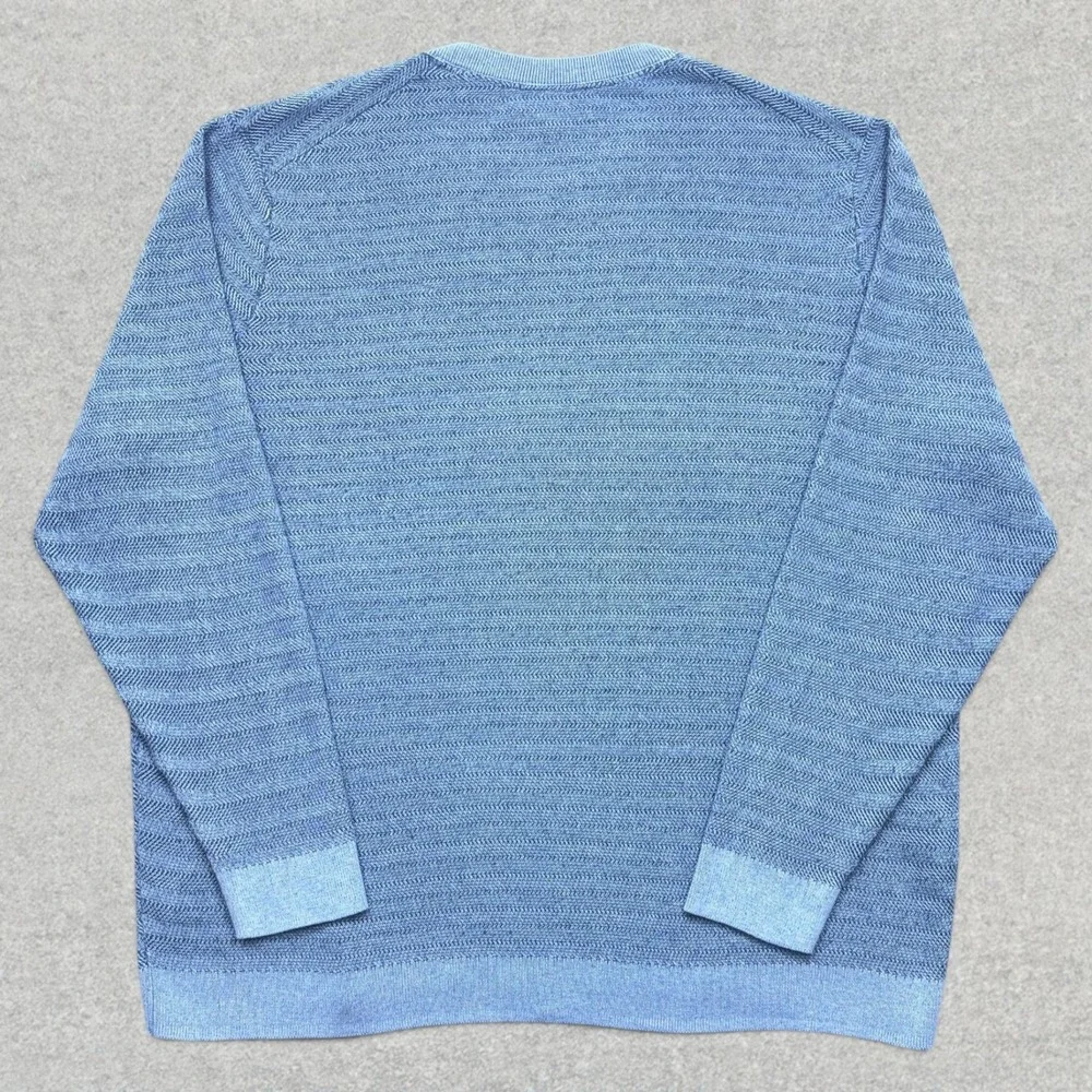 Tommy Bahama Sweater Mens 3XL Blue Coolside Course IslandZone V-Neck Knit